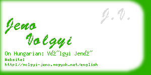 jeno volgyi business card