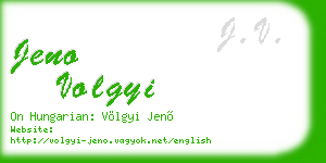 jeno volgyi business card